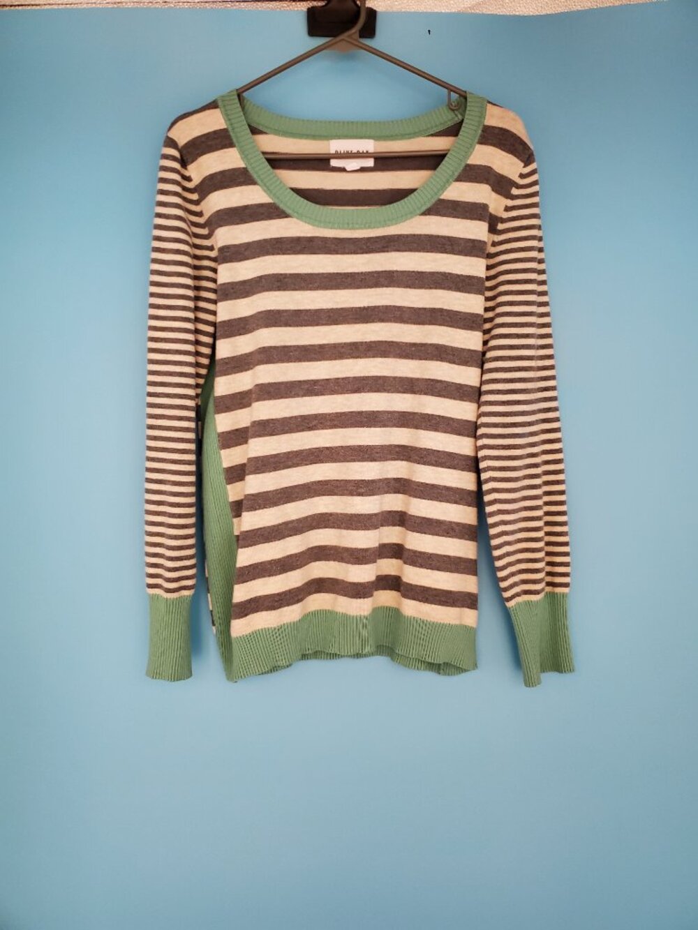Olive & Oak Sweater Size Large Striped Long Sleeve
